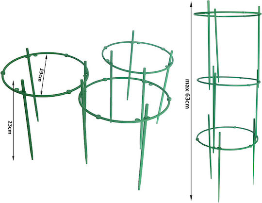 Suport pentru Flori Zola Formă Circulară Diametru 19 Cm Verde