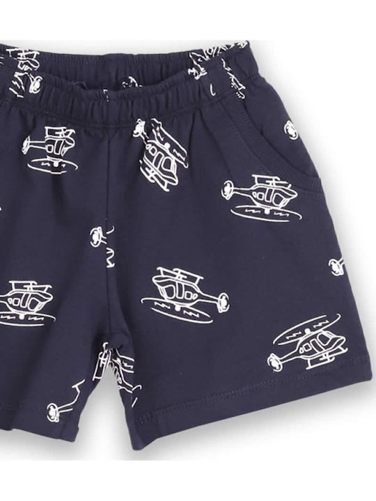 Kids' Set with Shorts Summer 2pcs Orange-Dark Blue