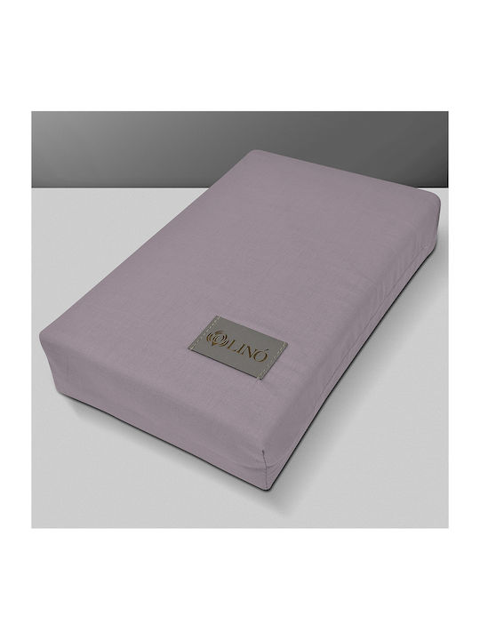 Lino Home Σεντόνι Μονό 170x260εκ. Moderna Amethyst