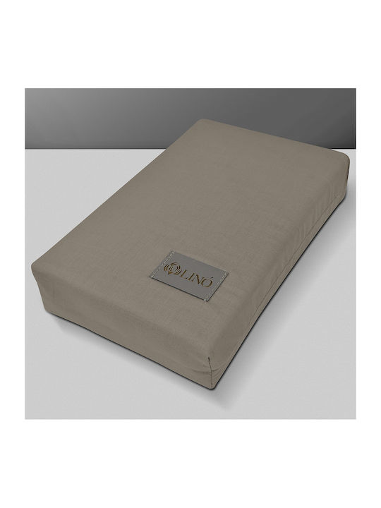 Lino Home Sheet for Single Bed 100x200cm. Moderna Taupe