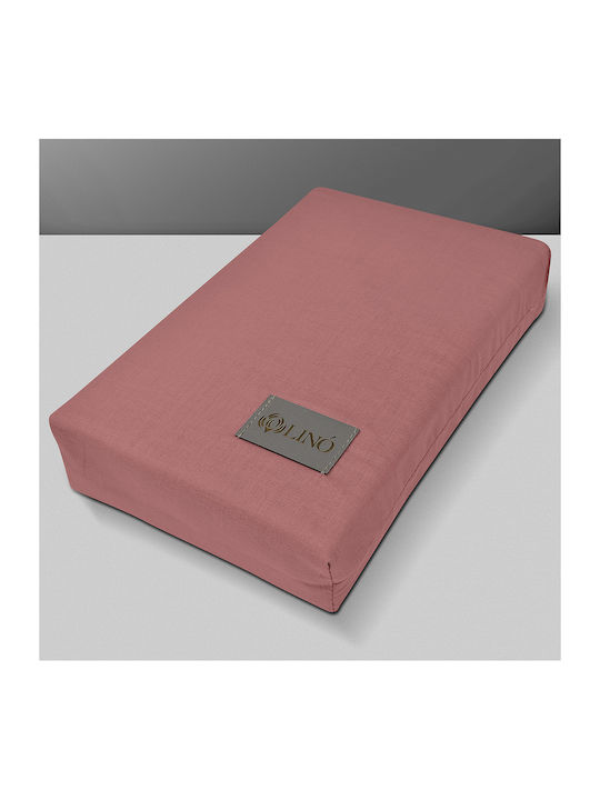 Lino Home Sheet Sets Single 160x200cm. Moderna Coral 3pcs