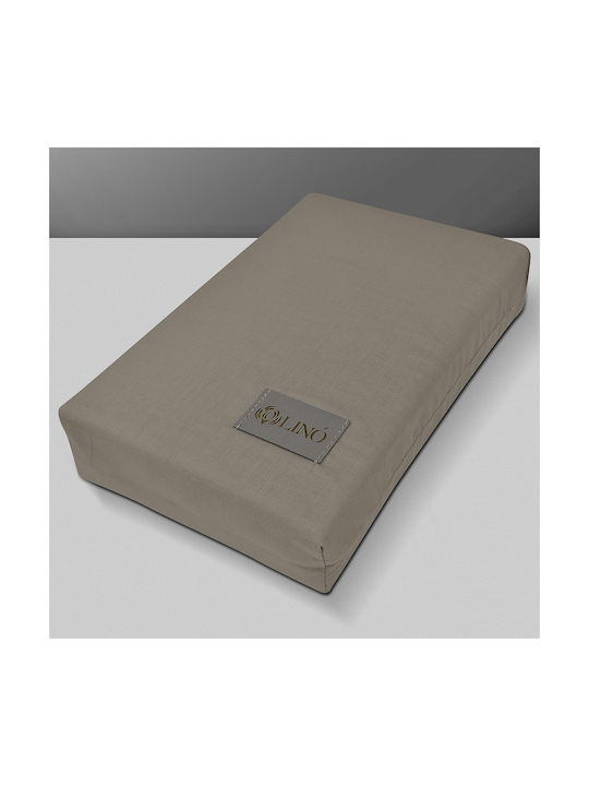 Lino Home Moderna Pillowcase with Envelope Cover Taupe 50x70cm.