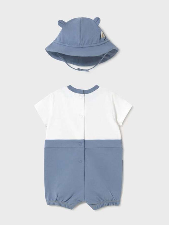 Mayoral Baby Bodysuit Short-Sleeved with Accessories Blue