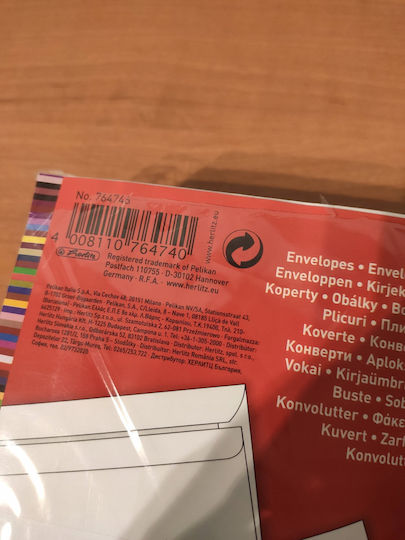 Herlitz Set от Пликове Кореспонденция 100бр в Бял Цвят