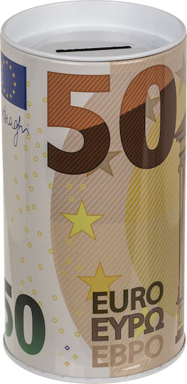 Euro Banknote Money Box Detachable Lid Metal 15.5x8cm 6 Designs