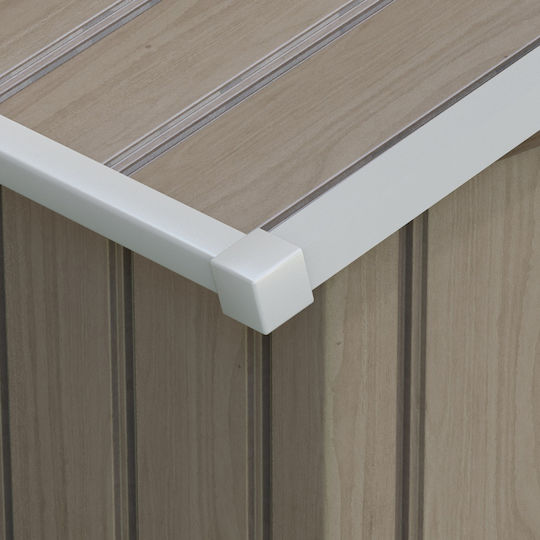Metallisches Gartenhaus Gaalvanisiert mit Lüftungsschlitzen M2.13xB1.3xH1.85m