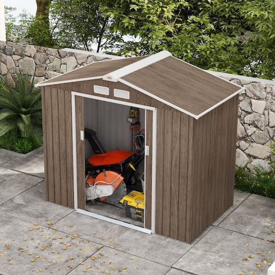 Metallisches Gartenhaus Gaalvanisiert mit Lüftungsschlitzen M2.13xB1.3xH1.85m