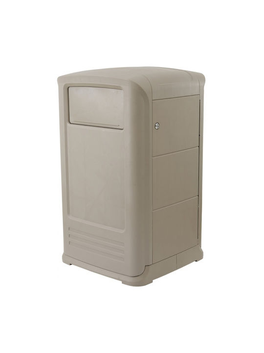 Trust Plastic Waste Bin Beige 62.9cm