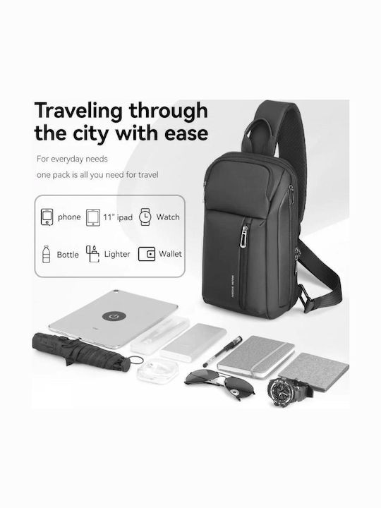Herrentasche Sling Schwarz