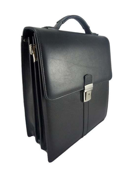 Mybag Leather Men's Briefcase Black