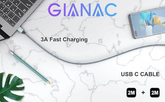 Huawei USB 2.0 Cable USB-C Male - USB-A 60W Green 2m 1000-41870058 2 Pieces