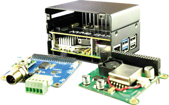 Housing Raspberry Pi 5 + Hats Heat Sink Aluminum Black