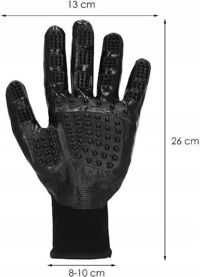 Springos Glove Dogs for Coat Grooming Black