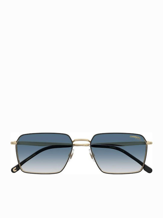 Carrera Men's Sunglasses with Gold Metallic Frame and Grey Gradient Lens 356/S RHL/08