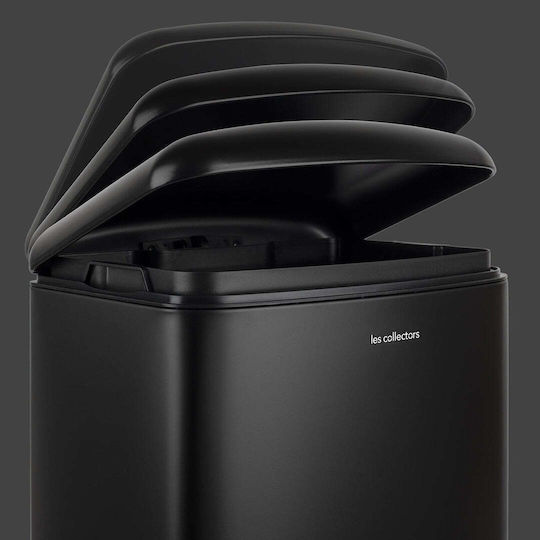 Les Collectors Les Collectors Mülleimer aus Inox mit Pedal Schwarz 20lt