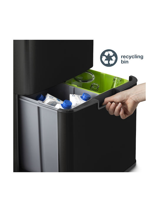 Les Collectors Waste Bin Waste made of Stainless Steel with Photocell Black 72lt 1pcs