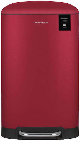 Les Collectors Les Collectors Waste Bin made of Inox Steel with Pedal Red 30lt