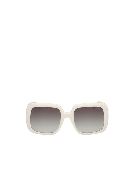 Guess Women's Sunglasses with White Plastic Frame and Gray Gradient Lens GU00161 21P