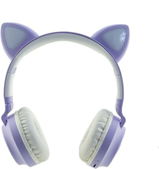 PowerLocus Buddy Ασύρματα / Ενσύρματα Παιδικά On Ear Ακουστικά με 15 ώρες Λειτουργίας Μωβ
