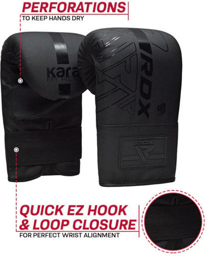 RDX Boxhandschuhe aus Synthetikleder für Sandsack Schwarz