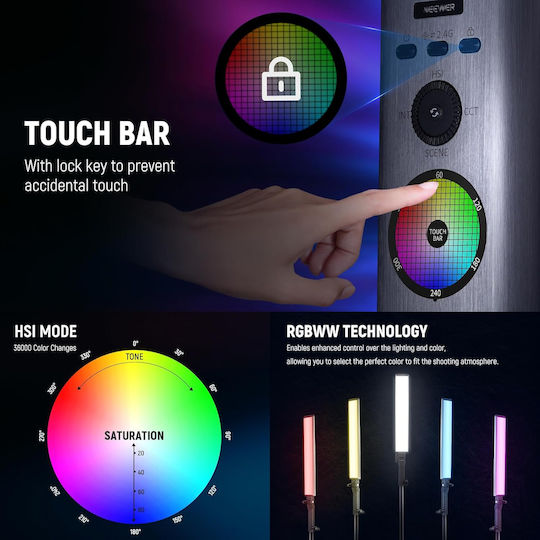 Neewer 15W RGB Mit Lichtstärke Lux 1800