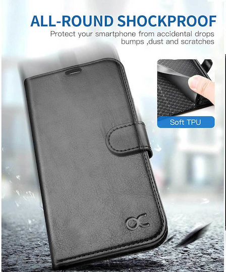 Premium Book Synthetic Leather / Leather / Silicone Black (iPhone 13 Pro Max)
