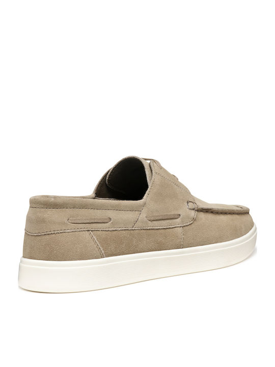 U Avola B Men's Suede Moccasins Beige