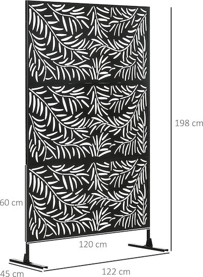 Outsunny Decorativ Paravan din Pânză 122x198cm