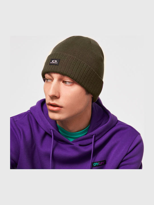 Beanie Ribbed 2.0 Beanie Unisex Σκούφος Πλεκτός σε Χακί χρώμα