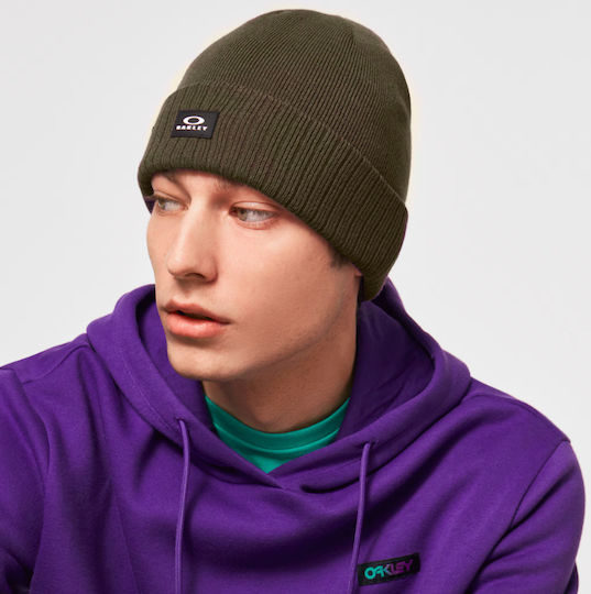 Beanie Ribbed 2.0 Beanie Unisex Σκούφος Πλεκτός σε Χακί χρώμα
