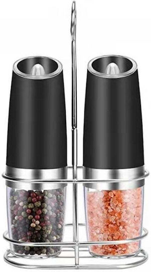 Set Electric Râșnițe Condimente Inox în Culoare Negru 20cm 1buc