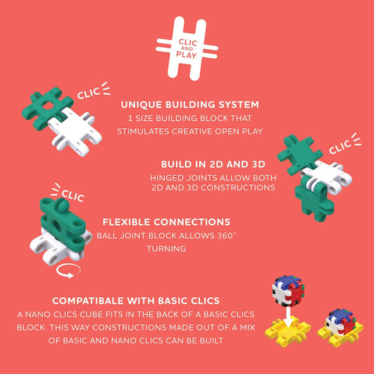 Clics Toys Nano Building Blocks Clics for 8+ Years 250 Pieces
