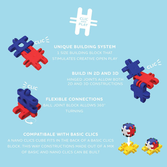 Clics Toys Bildungs-Bauklötze Clicformers für 8+ Jahre 500Stücke