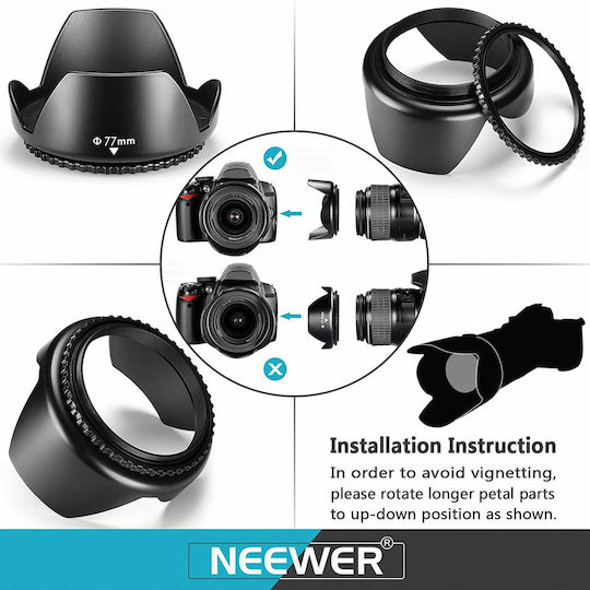 Neewer 77mm Uv Cpl Fld Nd2 Nd4 Nd8 Close-up Filter Kit 1008957
