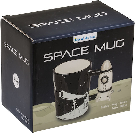 Astronaut Mug 300ml White Black Dolomite 14x12cm