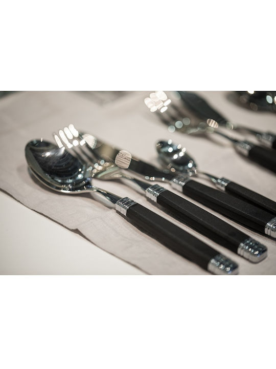 Rivadossi Sandro Rossini Cutlery Set Stainless Black 24pcs