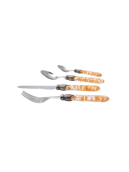 Rivadossi Sandro Luna Set de Tacâmuri Inoxidabil Auriu 24buc
