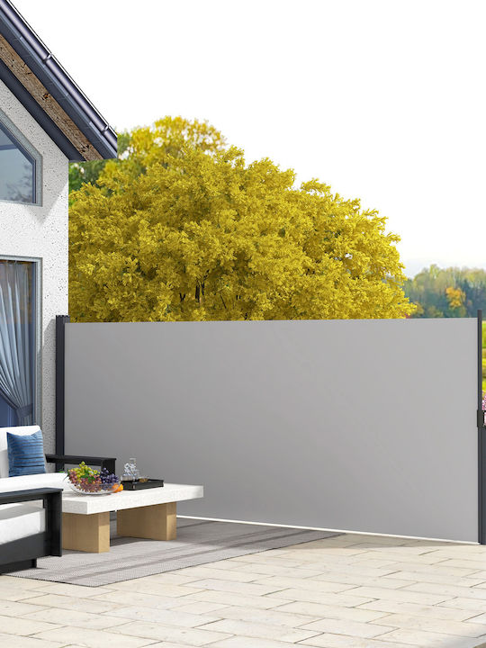 Outsunny Seitenmarkise Terrasse Gray 4x1.6m