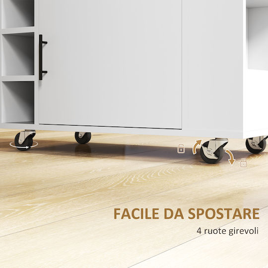 Floor Kitchen Cabinet with White Countertop 83x40x83 cm