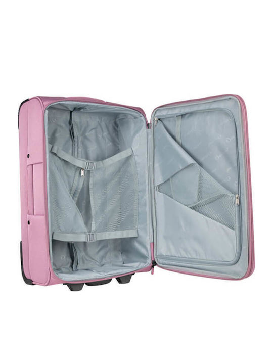 Diplomat Mittlerer The Athens Collection Stoffkoffer Rosa mit 2 Rädern Höhe 64cm