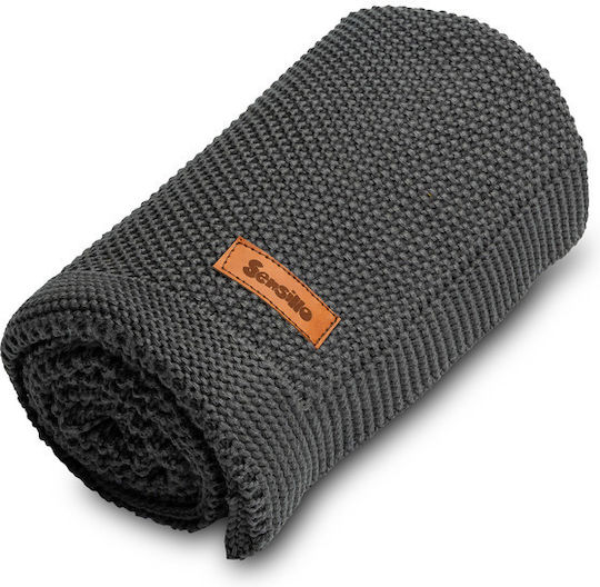 Sensillo Blanket Nursery Swaddling Blankets Knitted Gray 100x80cm