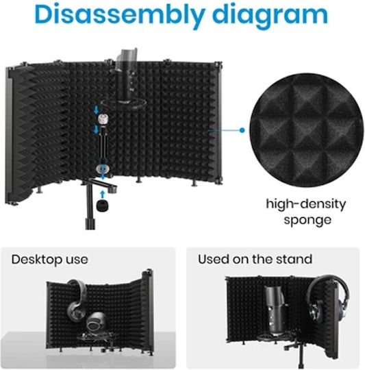 Moukey Mpf-ubk5 Microphone Sound Absorbing Panel