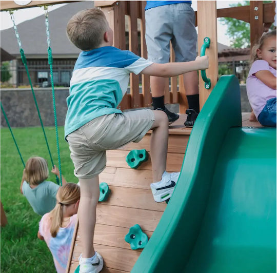 Spielplatzspielzeug & Ausrüstung mit Spielhaus Festung & Kletterfläche M380e 100m Qualitäts Deluxe