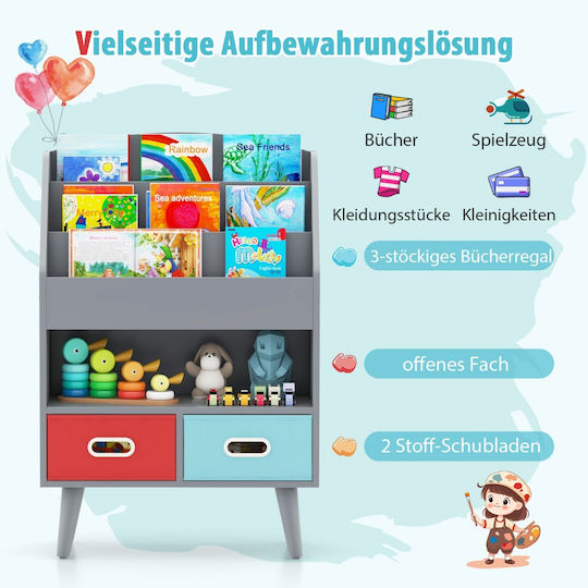 Bibliotecă pardoseală Lemn Gri