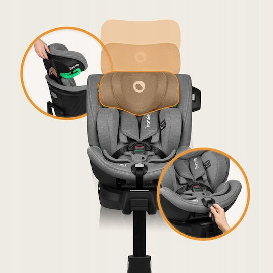 Lionelo Harmony Baby Car Seat i-Size with Isofix Black Carbon Bamboo 0-36 kg