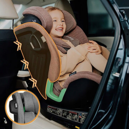 Lionelo Harmony Baby Car Seat i-Size with Isofix Black Carbon Bamboo 0-36 kg