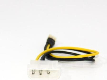 Power Supply Cable Adapter 4 Pin Molex Ide to 3 Pin CPU Motherboard Fan 20cm OEM