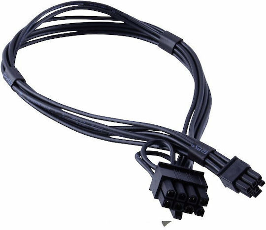 Καλώδιο Τροφοδοσίας Κάρτας Γραφικών Pci Express Mini 6 Pin 8 Pin 6+2 Pci-e Apple Mac Pro Tower Power Mac G5 60cm Μαύρο Oem