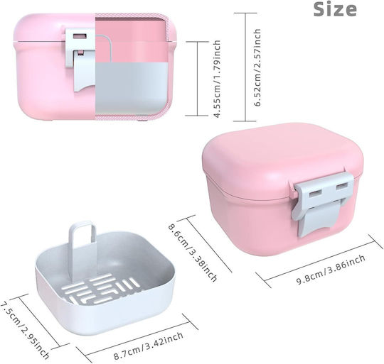 Waterproof Bathroom Case for Dentures & Braces Filter Pink
