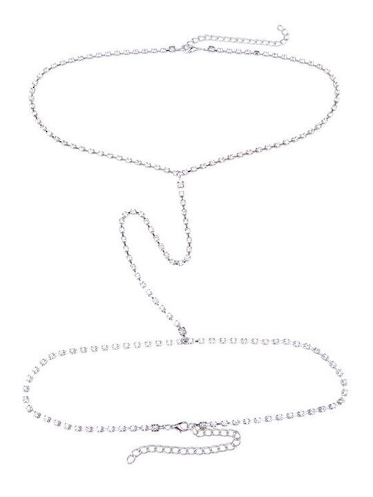 Κόσμημα Πόδια Στράς Body Jewellery Ασημί Bj03 Hair Duty Hrd-bj03
